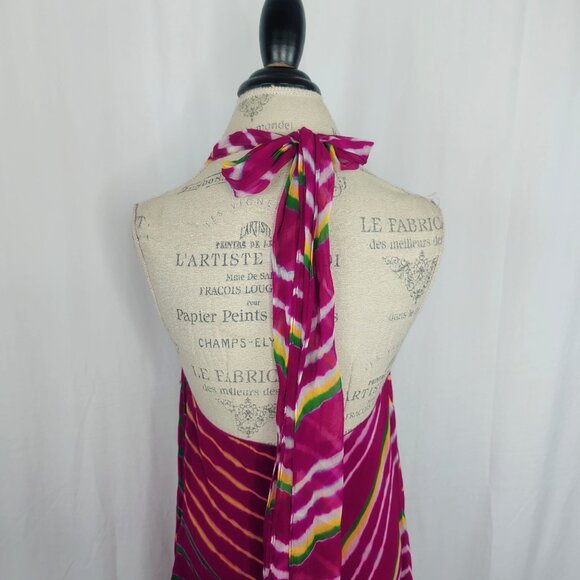 Ralph Lauren Shibori Pink Dress 10 Medium Pink Handkerchief NWT - Picture 8 of 12